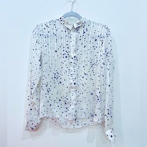 RTA buttoned sheer starry blouse